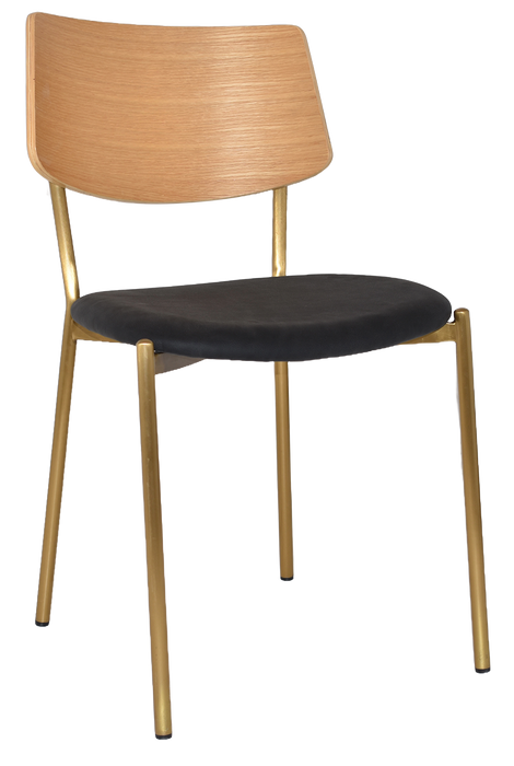 Chair Texas Brass - Natural - Vinyl Black