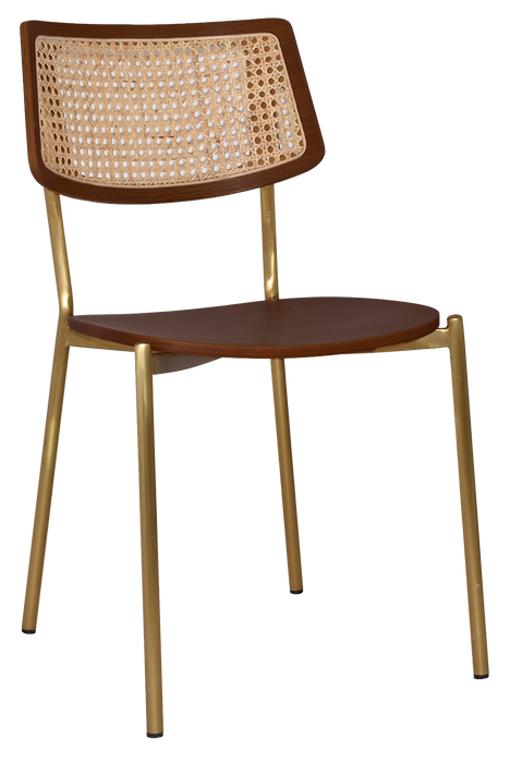 Chair Texas Brass - Rattan Light Walnut