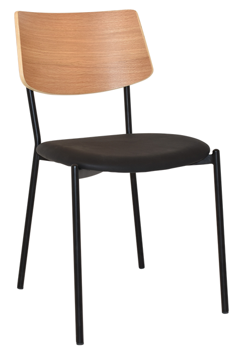 Chair Texas Black - Natural - Vinyl Black