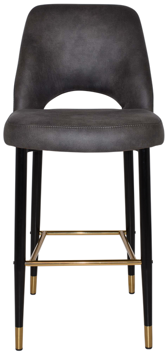 Stool Albury Side 750 Metal Black Brass