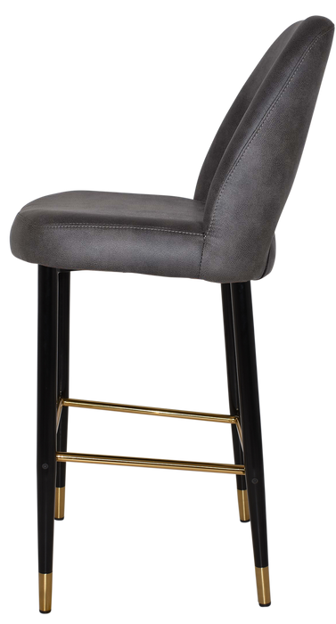 Stool Albury Side 750 Metal Black Brass