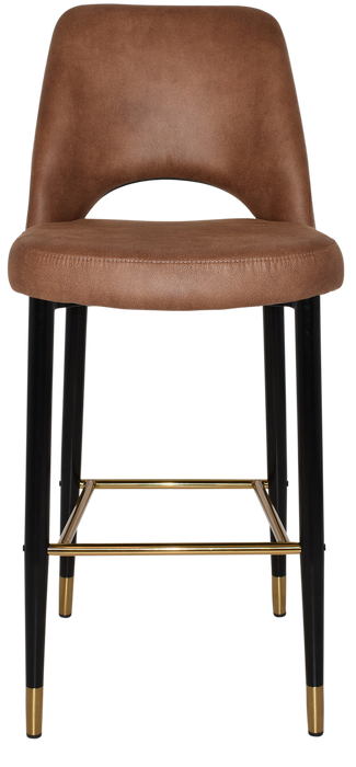 Stool Albury Side 750 Metal Black Brass