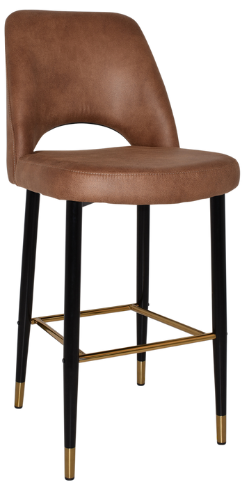 Stool Albury Side 750 Metal Black Brass