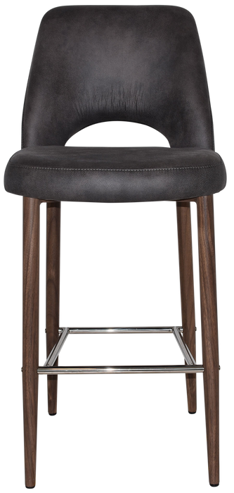 Stool Albury Side 750 Metal Light Walnut