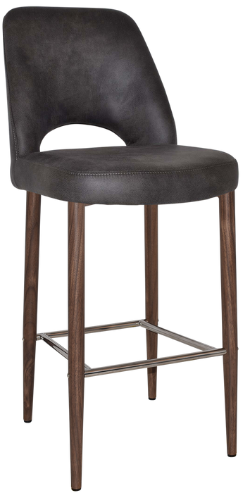 Stool Albury Side 750 Metal Light Walnut