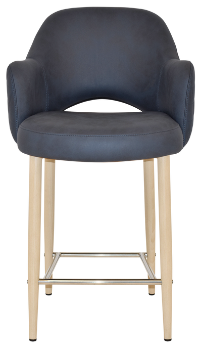 Stool Albury Arm 650 Metal Birch - Pelle/Benito