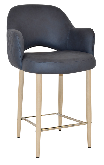 Stool Albury Arm 650 Metal Birch - Pelle/Benito