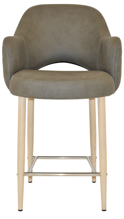 Stool Albury Arm 650 Metal Birch - Pelle/Benito