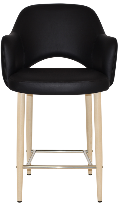 Stool Albury Arm 650 Metal Birch - Vinyl