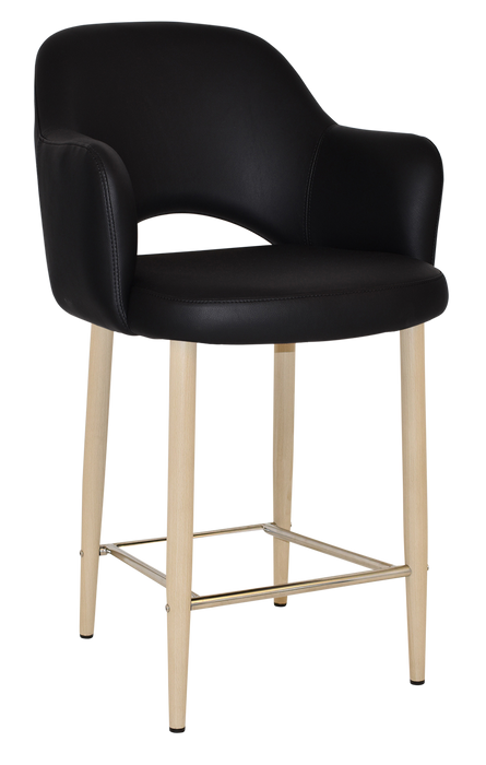 Stool Albury Arm 650 Metal Birch - Vinyl