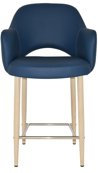 Stool Albury Arm 650 Metal Birch - Vinyl