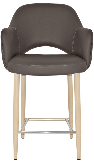 Stool Albury Arm 650 Metal Birch - Vinyl