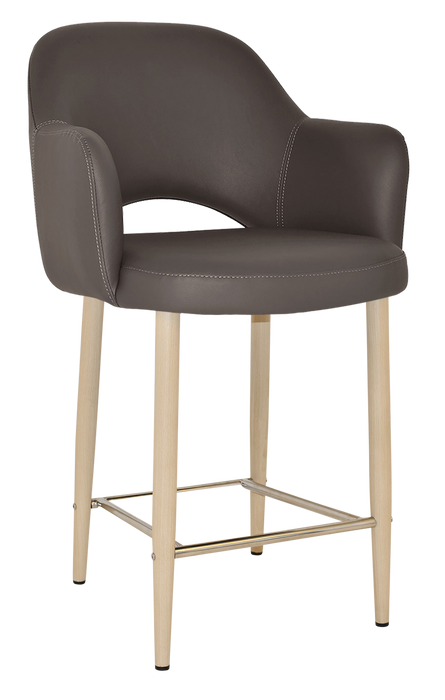 Stool Albury Arm 650 Metal Birch - Vinyl