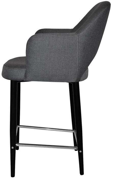 Stool Albury Arm 650 Metal Black - Gravity