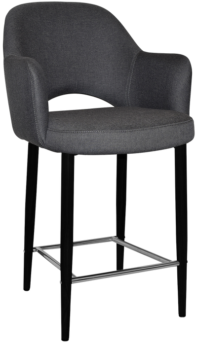 Stool Albury Arm 650 Metal Black - Gravity