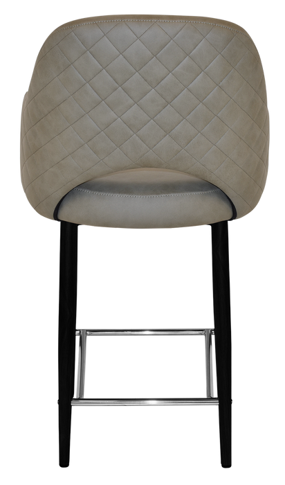 Stool Albury Arm 650 Metal Black - Pelle/Benito