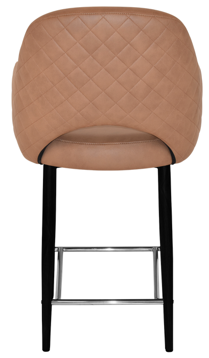 Stool Albury Arm 650 Metal Black - Pelle/Benito