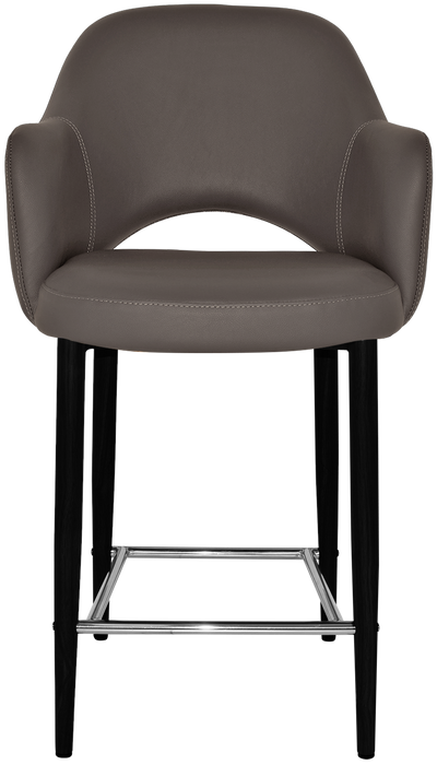 Stool Albury Arm 650 Metal Black - Vinyl