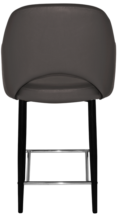 Stool Albury Arm 650 Metal Black - Vinyl