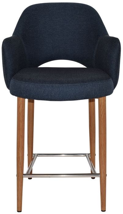 Stool Albury Arm 650 Metal Light Oak - Gravity