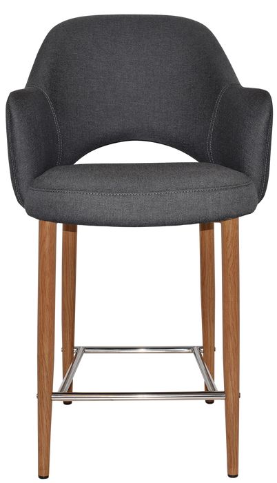 Stool Albury Arm 650 Metal Light Oak - Gravity