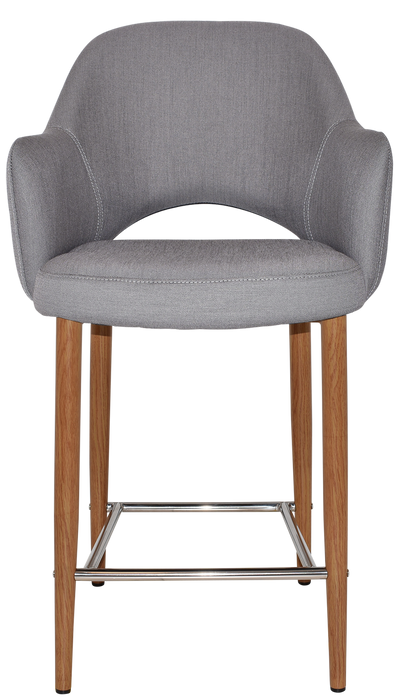 Stool Albury Arm 650 Metal Light Oak - Gravity