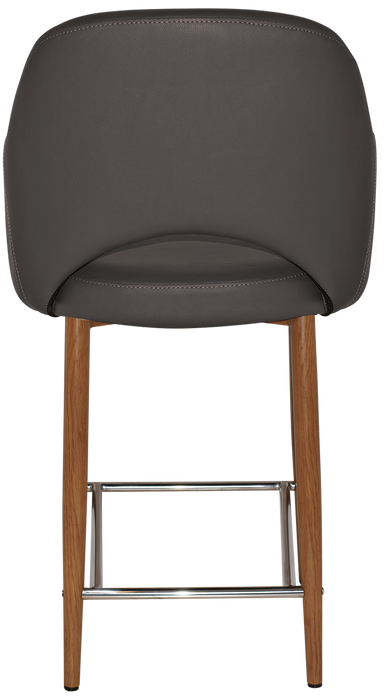 Stool Albury Arm 650 Metal Light Oak - Vinyl