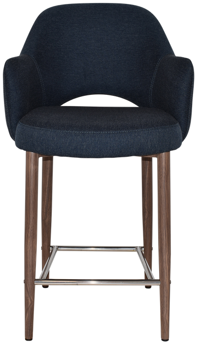 Stool Albury Arm 650 Metal Light Walnut - Gravity