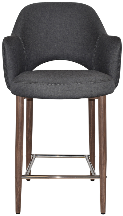 Stool Albury Arm 650 Metal Light Walnut - Gravity