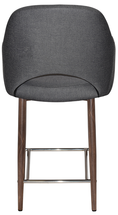 Stool Albury Arm 650 Metal Light Walnut - Gravity