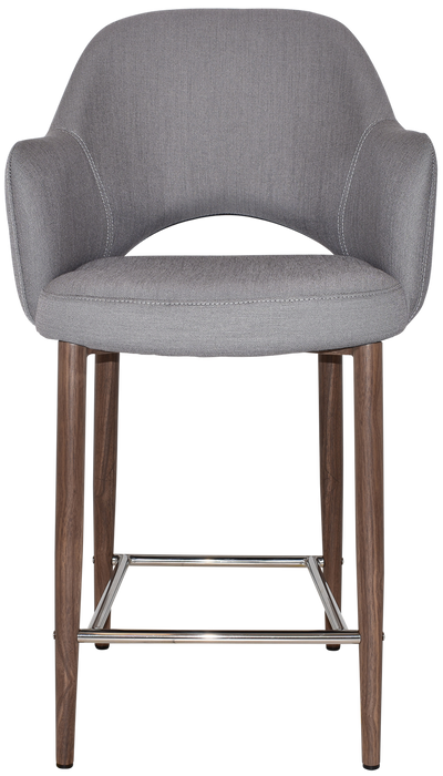 Stool Albury Arm 650 Metal Light Walnut - Gravity