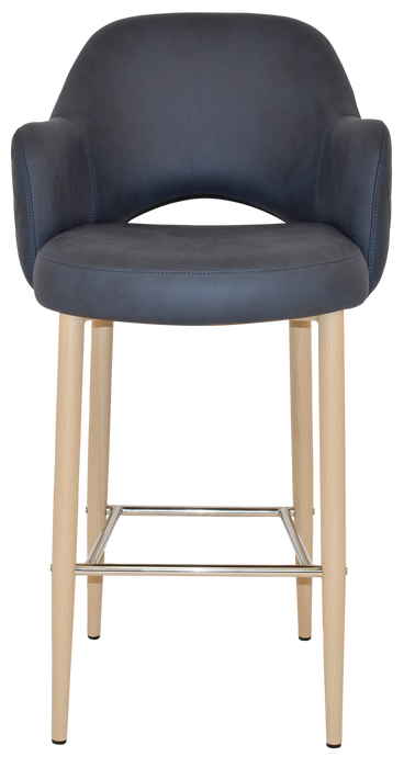 Stool Albury Arm 750 Metal Birch - Pelle/Benito