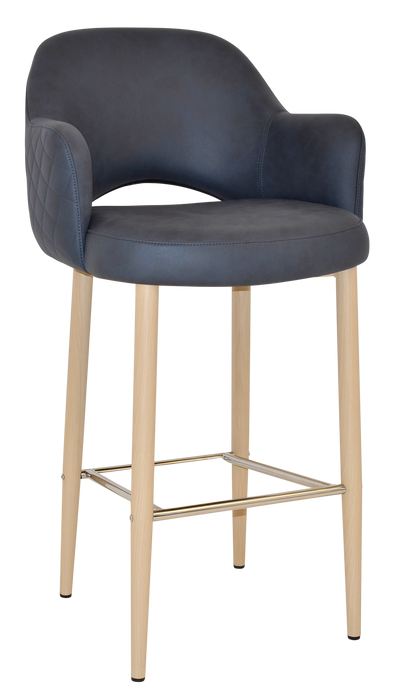 Stool Albury Arm 750 Metal Birch - Pelle/Benito