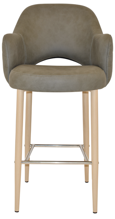 Stool Albury Arm 750 Metal Birch - Pelle/Benito