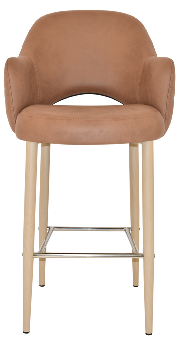 Stool Albury Arm 750 Metal Birch - Pelle/Benito