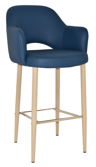 Stool Albury Arm 750 Metal Birch - Vinyl