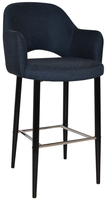 Stool Albury Arm 750 Metal Black - Gravity