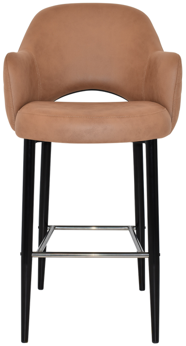 Stool Albury Arm 750 Metal Black - Pelle/Benito