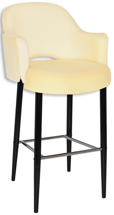 Stool Albury Arm 750 Metal Black - Unupholstered