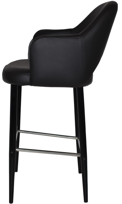 Stool Albury Arm 750 Metal Black - Vinyl