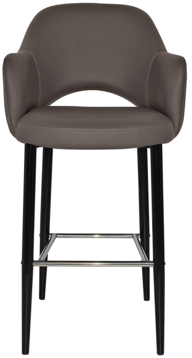 Stool Albury Arm 750 Metal Black - Vinyl