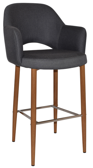 Stool Albury Arm 750 Metal Light Oak - Gravity