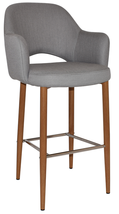 Stool Albury Arm 750 Metal Light Oak - Gravity