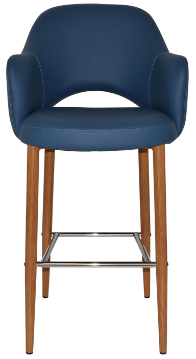 Stool Albury Arm 750 Metal Light Oak - Vinyl