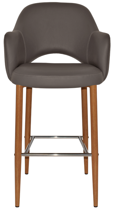 Stool Albury Arm 750 Metal Light Oak - Vinyl