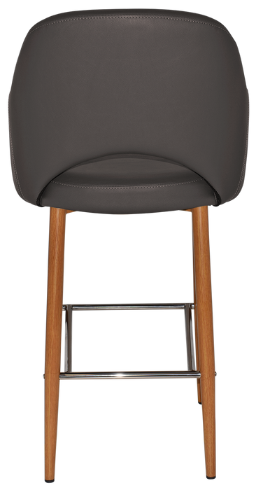 Stool Albury Arm 750 Metal Light Oak - Vinyl