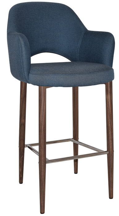 Stool Albury Arm 750 Metal Light Walnut - Gravity