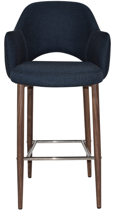 Stool Albury Arm 750 Metal Light Walnut - Gravity