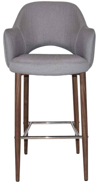 Stool Albury Arm 750 Metal Light Walnut - Gravity