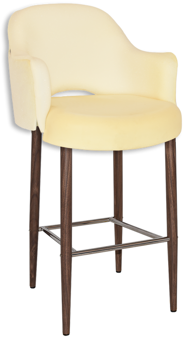 Stool Albury Arm 750 Metal Light Walnut - Unupholstered